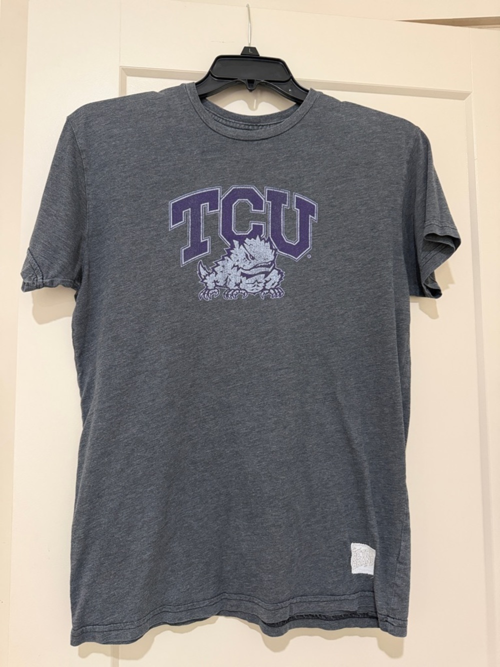 TCU Gray Short-Sleeve Men's Logo‎ T-Shirt